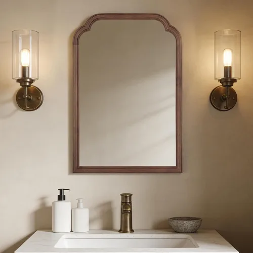 Vista 15 de Espejos de Baño de Madera para Montar en la Pared, 16" x 20" Marco de Madera Rústica Espejos de Pared Decorativos para Sala de Estar o Dormitorio
