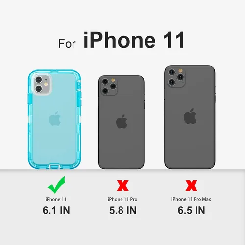 Vista 2 de Follaroma Funda para iPhone 11, Protección Resistente a Prueba de Golpes para Fundas de Teléfono, Anticaídas, Cubierta Protectora Transparente