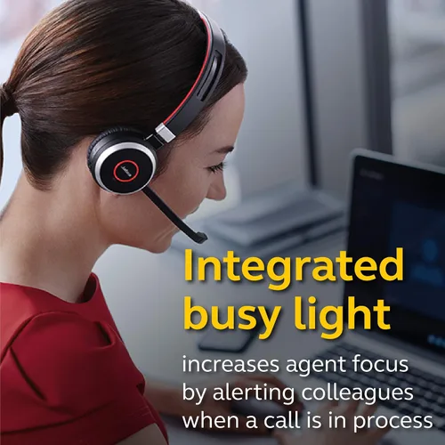Vista 3 de Auriculares inalámbricos Jabra Evolve 65 UC, estéreo – Incluye adaptador USB Link 370 – Auriculares Bluetooth con rendimiento inalámbrico líder