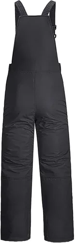 Vista 5 de Overol con peto de esquí de nieve para mujer, impermeable, resistente al viento, aislado, informal, holgado, pantalones de snowboard
