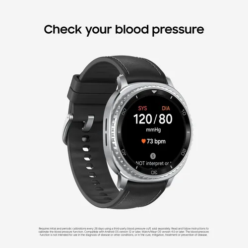 Vista 12 de Samsung Galaxy Watch 8 Classic (2025) - Reloj inteligente Bluetooth de 46 mm, diseño de cojín, bisel giratorio, botón rápido, entrenador de dormir