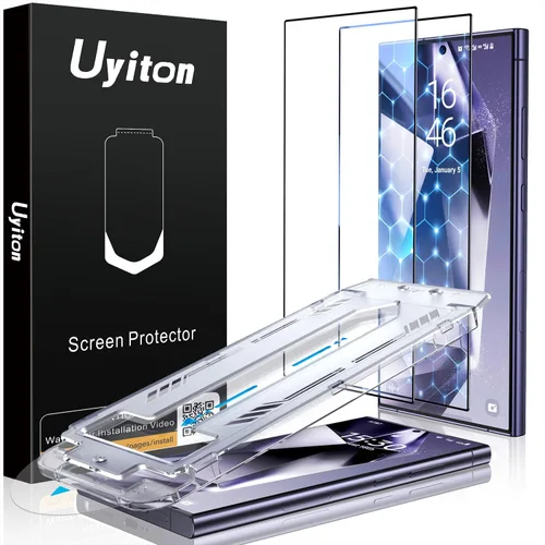 Vista 9 de Uyiton UnBreak-Glass - Protector de pantalla para Samsung Galaxy S22, soporte ultrasónico de huellas dactilares, marco de alineación automática