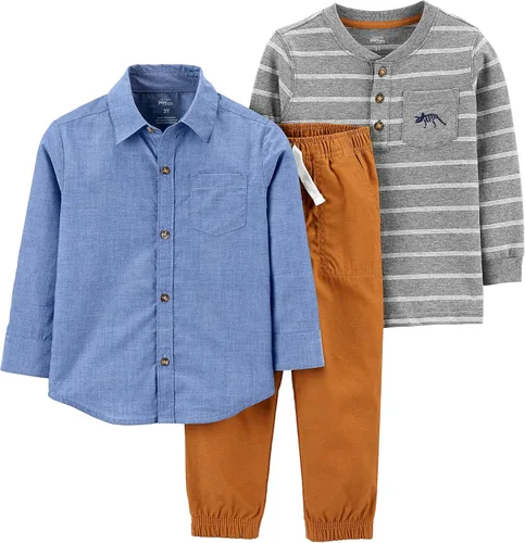 Vista 29 de Simple Joys by Carter's Conjunto de ropa de juego de 3 piezas para bebés niños