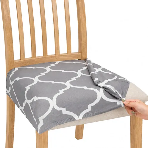 Vista 23 de NILUOH Juego de 2 fundas de asiento impermeables para sillas de comedor, de piel sintética, fundas de asiento para sillas de comedor, extraíbles