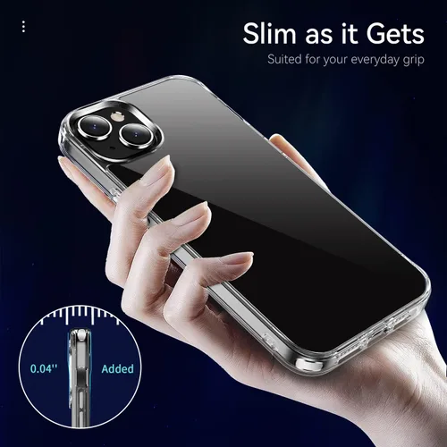 Vista 8 de JJGoo Funda transparente compatible con iPhone 14 Plus, no amarillea, a prueba de golpes, para Apple iPhone 14 Plus, delgada, antiarañazos, carcasa