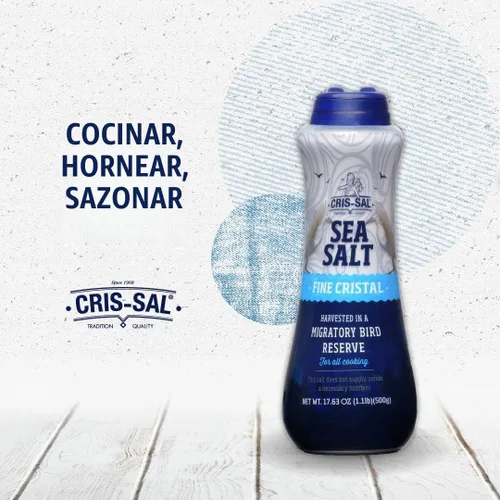 Vista 4 de Cris Sal Gourmet - Sal marina de cristal fino, 17.63 oz