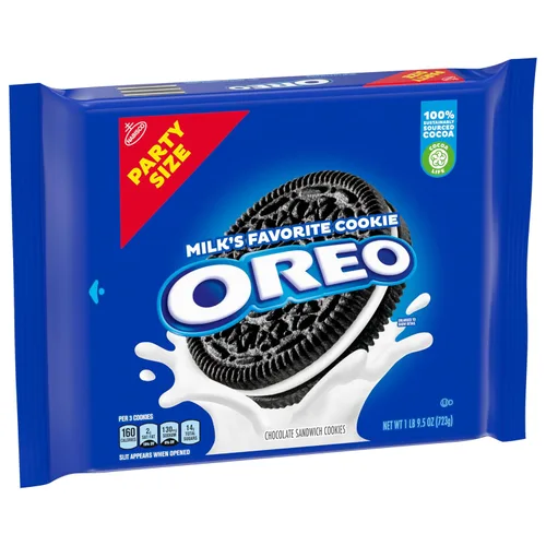 Vista 15 de OREO Galletas sándwich de chocolate, tamaño fiesta, paquetes de 8-25.5 onzas