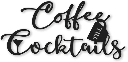 Vista 15 de Letrero de metal personalizado para barra de café, varios tamaños, placa de pared para decoración de cocina, regalos personalizados para amantes