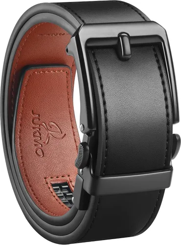 Vista 11 de JUKMO Cinturón de trinquete de cuero de 1.5" (38mm) para hombre en caja de regalo