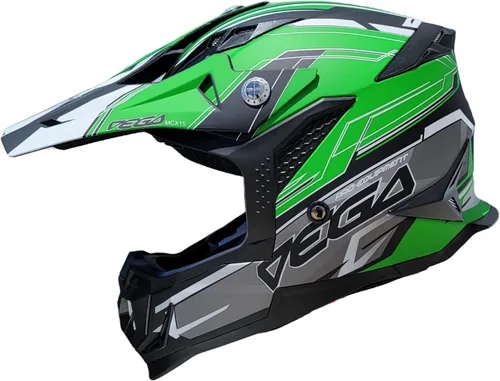 Vista 7 de Vega Helmets - Casco MCX ligero para motocicleta todoterreno completamente cargado