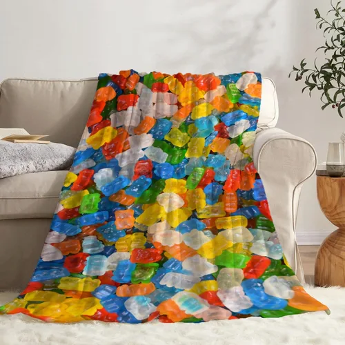 Vista 50 de Manta de Tiro de Tocino de Franela de Forro Polar Colcha de Aire Acondicionado Mejor Regalo Manta de Felpa Ligera y Acogedora para Sofá Silla