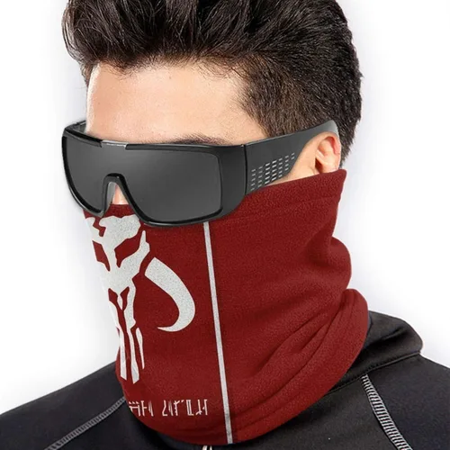 Vista 2 de Face Mask Red Bandana Mask Adjustable Cooling Neck Gaiter Balaclava Face Mask Washable for Women Men