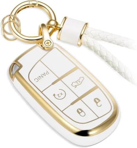 Vista 23 de Funda para Llavero Mercedes con Llavero de Cuerda Trenzada de Metal, Funda de Llave Suave Mejorada para Carcasa de Llavero Remoto Inteligente Sin