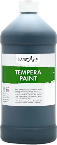 Vista 8 de Handy Art Pintura al temple premium, negro, botella de pinta de 16 oz
