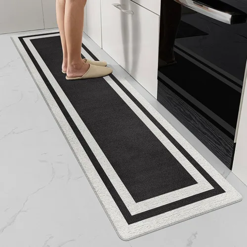 Vista 29 de Tapetes antifatiga para suelo de cocina, tapetes acolchados antifatiga de cocina de 17.3 x 27.5 pulgadas, impermeables, antideslizantes, de pie