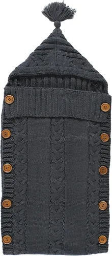 Vista 9 de Hudson Baby Unisex Baby Knitted Baby Lounge Stroller Wrap Sack, Navy, One Size (Pack of 2)