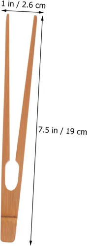 Vista 2 de STOBAZA Pinzas de cocina con clip de bambú para cocinar platos de cocina, clips antideslizantes para estufa