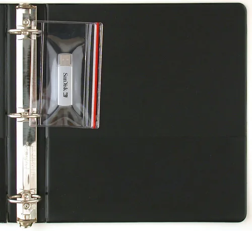Vista 3 de StoreSMART - Funda con cremallera Flash Drive para carpetas de 3 anillas, paquete de 10 unidades, plástico de vinilo, R1831-FLASH10, fabricada