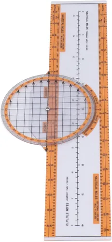 Vista 2 de Computer Durable Plastic Aviation Pilot Calculator with Turntable for Training Orange