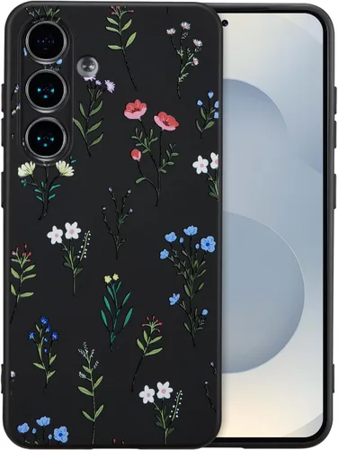Vista 8 de RALEAVO Funda para Samsung Galaxy S24 Plus, bonita funda de silicona floral Verde/Rama Floral