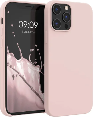 Vista 13 de kwmobile Funda compatible con Apple iPhone 12 Pro Max, funda de silicona TPU con acabado suave, color azul báltico