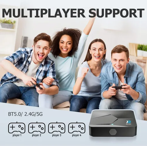 Vista 6 de Bearway Super Console X2 Retro Video Game Consoles 100,000+ Games 60+Emulators 2 Systems in 1GamesTV Audio 4K HD Output with 2 Controllers