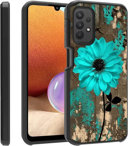 Vista 16 de Funda para teléfono Galaxy A23 5G, resistente 2 en 1 de doble capa híbrida de policarbonato duro y silicona suave a prueba de golpes, funda
