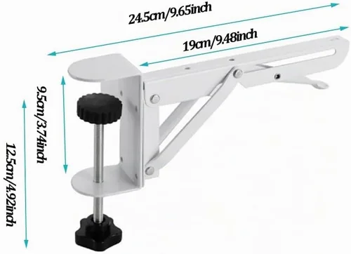 Vista 2 de Abrazadera extensora de escritorio para bricolaje Tablero extensor de escritorio de madera personalizado (tablero no incluido), abrazadera
