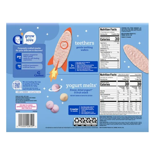 Vista 10 de Gerber Stage 3 Baby Snacks Discovery Variety Pack, 6 Pack