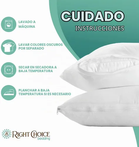 Vista 4 de Protectores de almohada de algodón con cremallera, fundas de almohada hipoalergénicas, fundas de almohada con cremallera, tamaño estándar 20 x 26