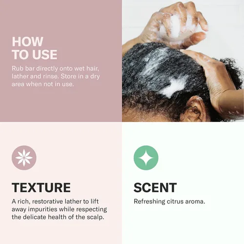 Vista 4 de Odacité Shampoo Bar – Champú sólido sin sulfato de argán y coco para todo tipo de cabello, cabello rizado y teñido – Hidratante, sin plástico