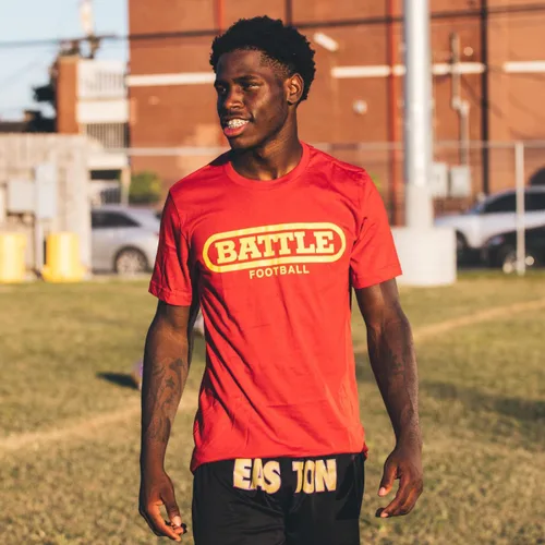 Vista 2 de Battle Camiseta deportiva original de fútbol para adultos y niños, diseño novedoso