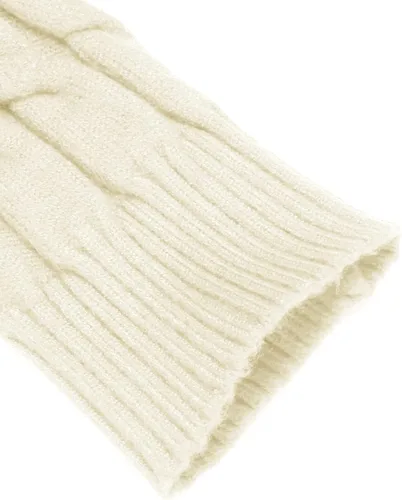 Vista 6 de Suéter COOFANDY ajustado de tejido trenzado para hombre de cuello alto sin botones