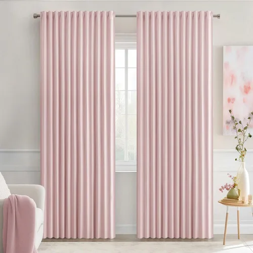 Vista 41 de MIULEE Cortinas opacas con pestaña trasera de 63 pulgadas de largo, juego de 2 paneles para sala de estar, dormitorio, privacidad, bolsillo