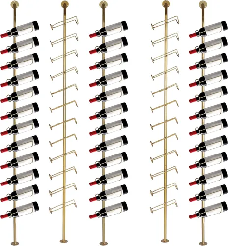 Vista 2 de Storage Wall Rack for 12 Wine Bottles 3/6 Pack Detachable