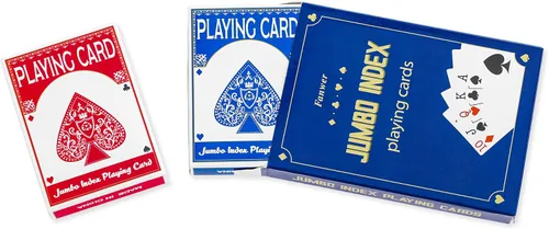 Vista 8 de Fanwer Juego de cartas con impresión grande para adultos, paquete de 2, cartas de impresión grande para personas mayores, con problemas de visión