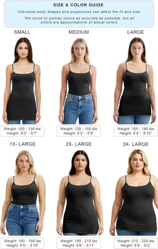 Vista 18 de Emmalise Camisola larga casual básica para mujer, con tirantes ajustables, top en capas
