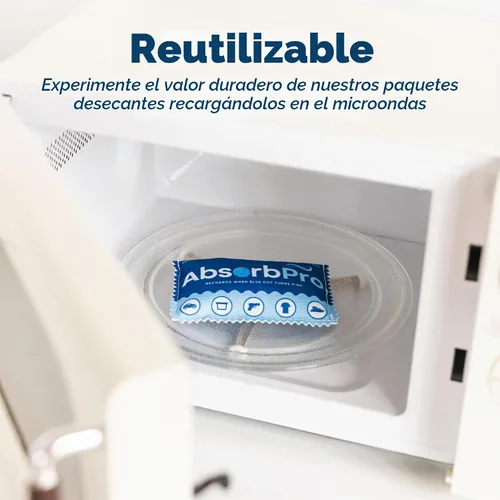 Vista 3 de Absorb Pro - Bolsa deshumidificadora recargable, 3.53 onzas de gel de sílice, 1 paquete