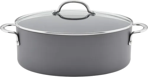 Vista 11 de Rachael Ray 80089 - Sartén antiadherente profesional con mango auxiliar y anodizado duro, 14 pulgadas - Gris