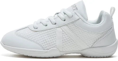 Vista 3 de TWDKCHER Zapatos de animación blancos para niñas y mujeres, zapatos de animación para jóvenes, niñas, zapatos de competición, equipo de baile