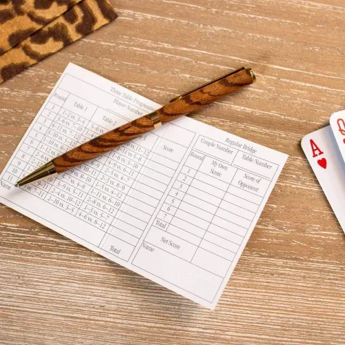 Vista 2 de Caspari Viennese Nouveau Bridge Tally Sheets - 12 hojas