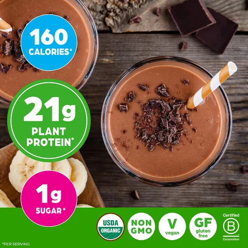 Vista 9 de Orgain Organic Vegan 0.74 oz Proteína + Superalimentos en polvo, chocolate, 1.12lb