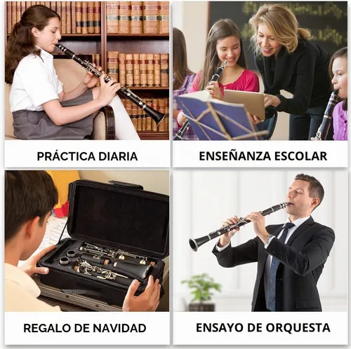 Vista 8 de Kit de clarinete Bb para estudiantes principiantes, sistema francés de 17