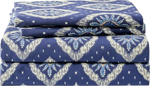 Vista 12 de Yibeizi - Juego de sábanas con estampado floral para cama de tamaño queen, sábanas de microfibra con patrón botánico boho, fundas para almohada