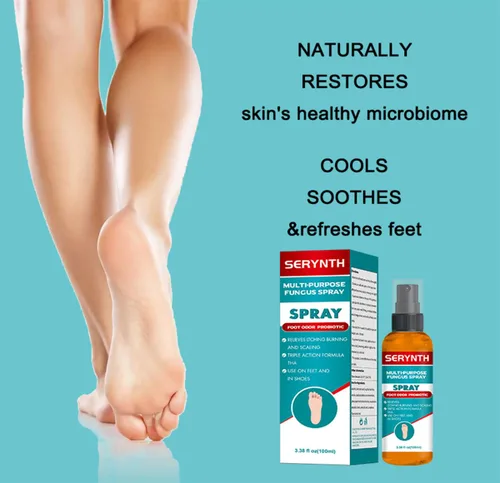 Vista 5 de Spray probiótico para olores de pies para hombres y mujeres, desodorante antifúngico para zapatos y pies con aceites esenciales naturales para pies