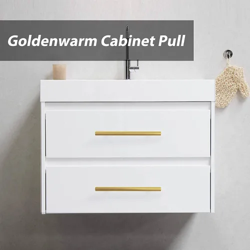 Vista 7 de Goldenwarm LS201GD76 - tiradores de cajón de armario, cocina, color dorado