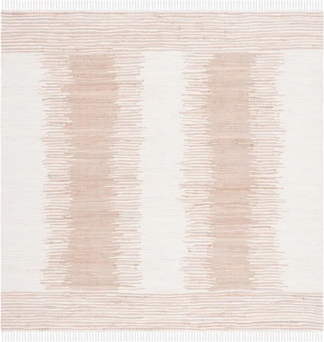 Vista 12 de SAFAVIEH Colección Montauk - Alfombra decorativa, 2 pies 3 pulgadas x 5 pies, color beige con flecos de algodón hecho a mano, ideal para zonas