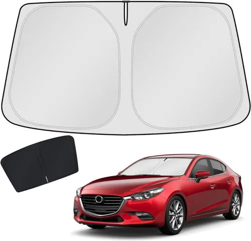 Vista 221 de KUST - Parasol plegable para parabrisas para BMW X1 E84, accesorios 2011 2012 2013 2014 2015, protector de visera de sol ajustable que bloquea