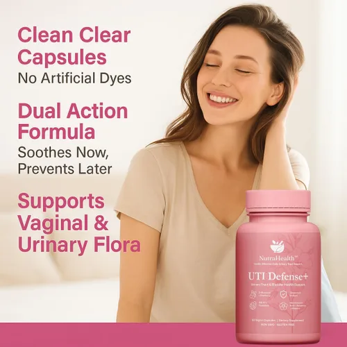 Vista 6 de UTI Defense+ - D-manosa, arándano, hibisco y diente de león - Soporte del tracto urinario para mujeres - Promueve la salud de la vejiga, el control