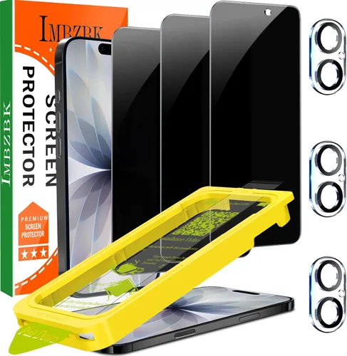 Vista 8 de IMBZBK [Eliminación automática de polvo] Paquete de 3 protectores de pantalla para Google Pixel 10 Pro [compatible con fundas de teléfono], 3